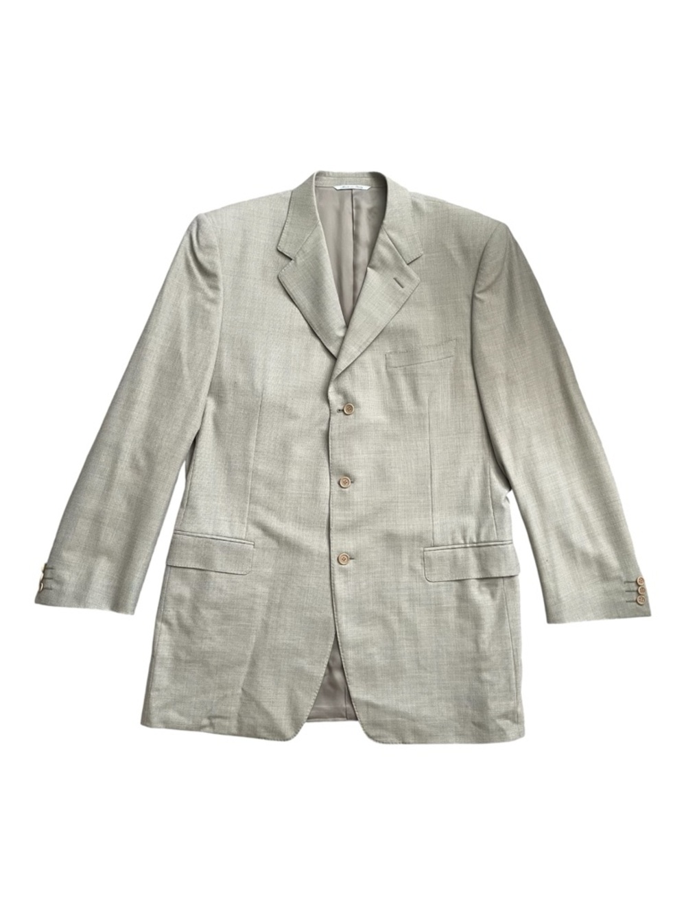 Canali Blazer 58EU 48US XL Cream/Beige Jacket Sport Coat Made In Italy 100% Wool